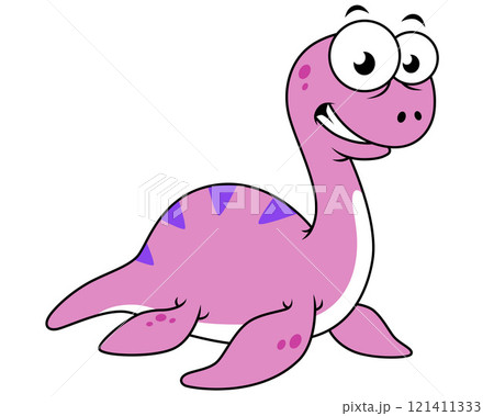 Cute illustration of the Loch Ness Monster. Cute illustration of the Loch Ness Monster. 121411333