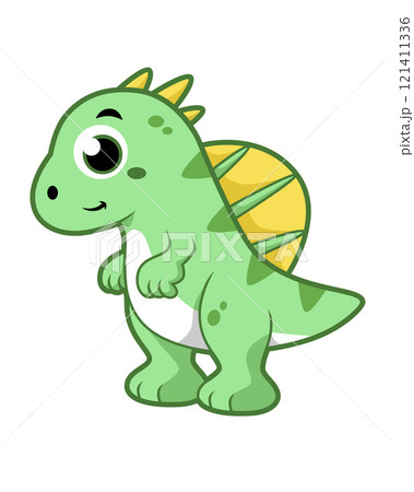 Cute illustration of a Spinosaurus. 121411336