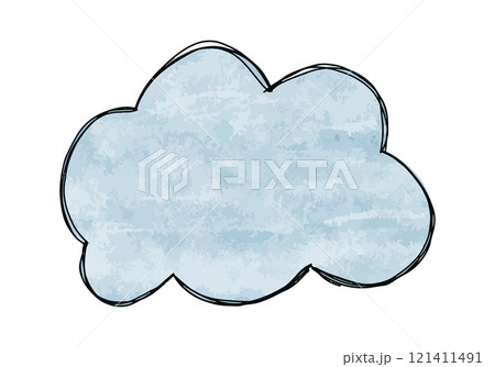 Cloud hand drawn watercolor vector illustration. 121411491