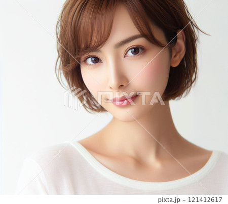 白いTシャツの美女 白いTシャツの美女 121412617