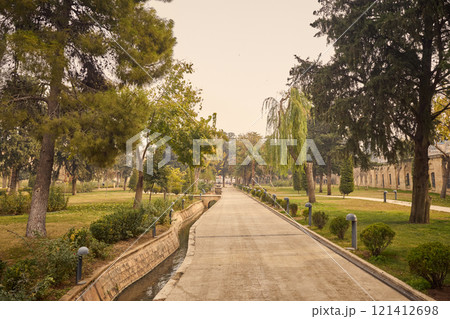 Dergah mosque complex - public park in Sanliurfa city, Turkey 121412698