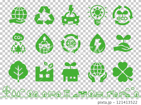 與環境和生態相關的圖標集綠色01 121413522