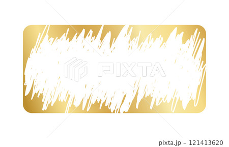 Golden rectangle scratchcard surface with scraped textures. Lottery, sale coupon or promo code card templates. Vector illustration Golden rectangle scratchcard surface with scraped textures. Lottery, sale coupon or promo code card templates. Vector illustration 121413620