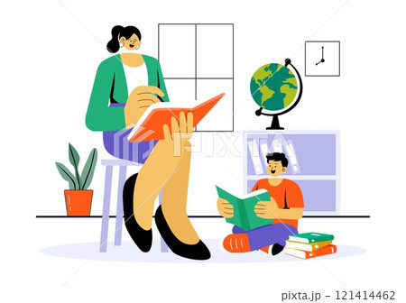 Preschool Education Illustration featuring Early Childhood Learning Activities to Mental and Intellectual Abilities Before Entering Kindergarten Preschool Education Illustration featuring Early Childhood Learning Activities to Mental and Intellectual Abilities Before Entering Kindergarten 121414462