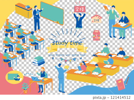 勉強する学生 勉強する学生 121414512