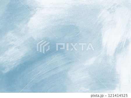 淡い青色の手描き油彩風ベクター背景 121414525