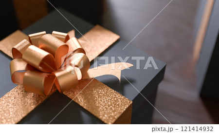 The Black gift box for celebration or holiday concept  3d rendering. 121414932