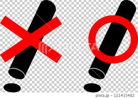 Marubatsu 設定單色印章圖示的插圖 Marubatsu 設定單色印章圖示的插圖 121415482