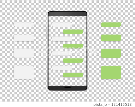 スマホ　携帯電話　スマートフォン　中抜き　マスク付き　合成用 121415518