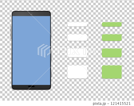 Smartphone, mobile phone, smartphone, centered, with mask, for compositing 121415521