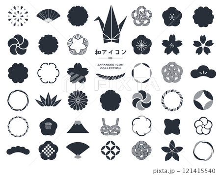 シンプルでモダンな和風アイコン シンプルでモダンな和風アイコン 121415540