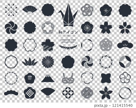 シンプルでモダンな和風アイコン シンプルでモダンな和風アイコン 121415540