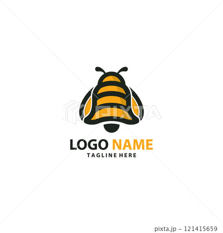 bell bee logo design vector bell bee logo design vector 121415659