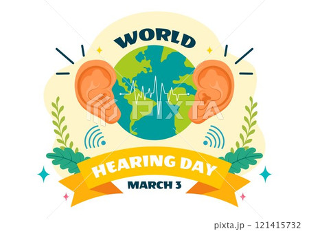 World Hearing Day Vector Illustration on March 3rd, Promoting Awareness About Preventing Deafness for Ear Health Treatments in a Flat Background World Hearing Day Vector Illustration on March 3rd, Promoting Awareness About Preventing Deafness for Ear Health Treatments in a Flat Background 121415732