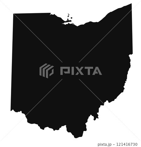 High detailed Ohio illustration map - outline Ohio State Map High detailed Ohio illustration map - outline Ohio State Map 121416730
