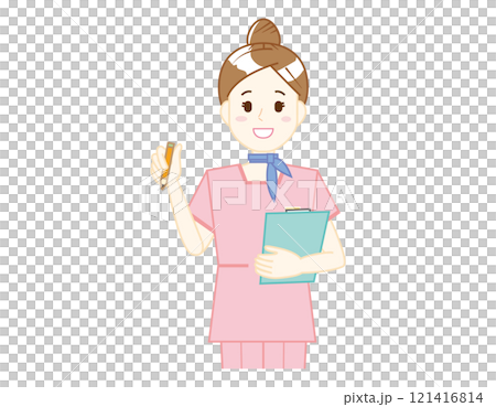 接客する女性のイラスト 美容アドバイススタッフ 接客する女性のイラスト 美容アドバイススタッフ 121416814