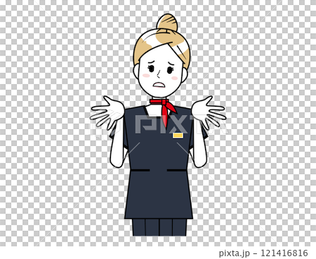 接客する女性のイラスト 美容アドバイススタッフ 接客する女性のイラスト 美容アドバイススタッフ 121416816