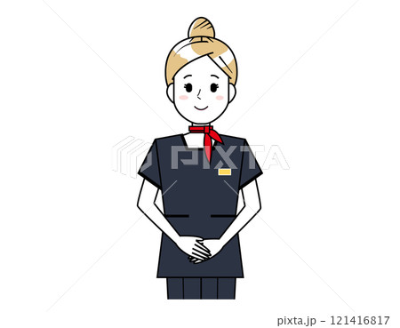 接客する女性のイラスト 美容アドバイススタッフ 接客する女性のイラスト 美容アドバイススタッフ 121416817