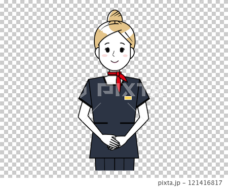 接客する女性のイラスト 美容アドバイススタッフ 接客する女性のイラスト 美容アドバイススタッフ 121416817