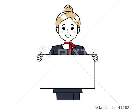 接客する女性のイラスト　美容アドバイススタッフ 121416820