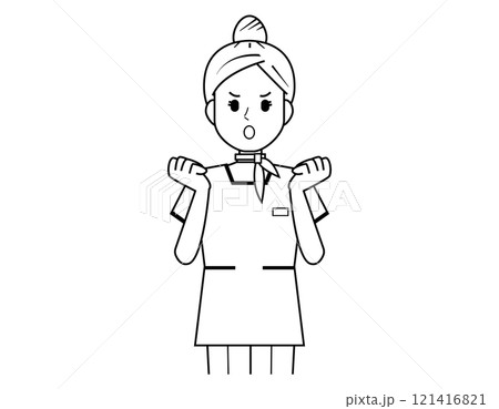 接客する女性のイラスト　美容アドバイススタッフ 121416821