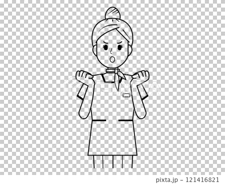 接客する女性のイラスト　美容アドバイススタッフ 121416821
