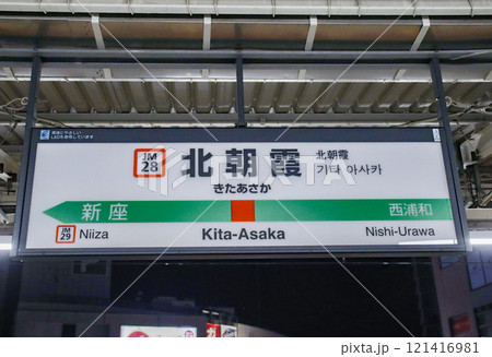 北朝霞駅・駅名標／埼玉県朝霞市浜崎1丁目 121416981