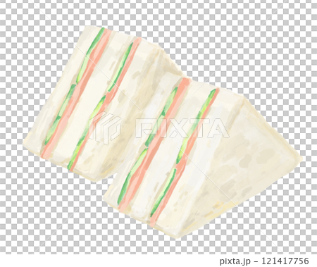 Ham sandwich painted in watercolor Ham sandwich painted in watercolor 121417756