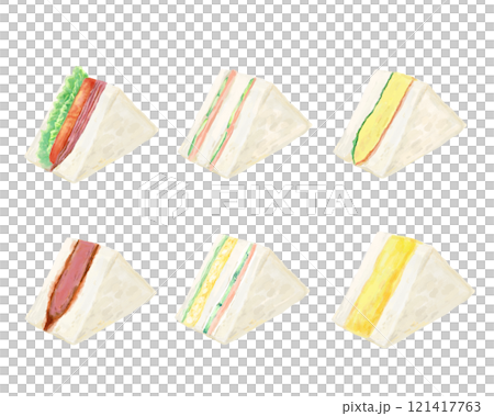 設定三明治的插圖 121417763