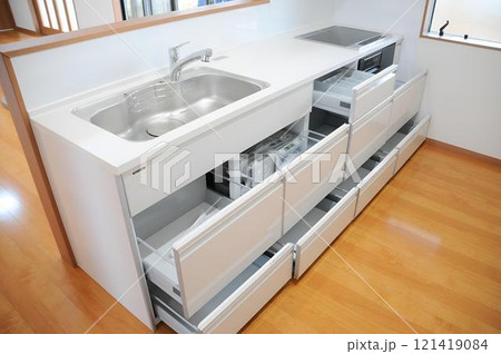キッチン　引き出し　フローリング 121419084