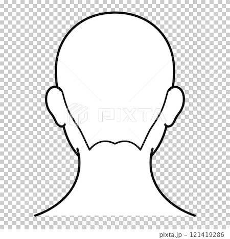 Face Hairline Back of head Black and white Face Hairline Back of head Black and white 121419286