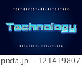 テクノロジー風テキストエフェクト 121419807