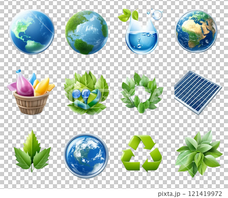 地球の環境を考えるイメージアイコンセット 121419972