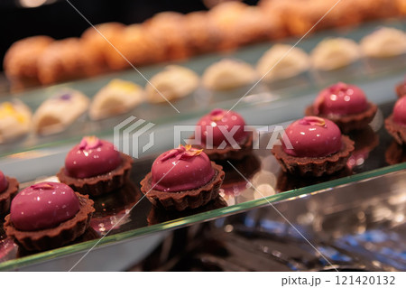 Elegant mousse cakes with a creamy filling 121420132