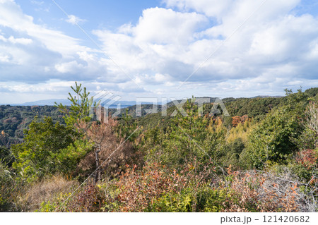 甲山の山頂から見た景色（紀泉アルプス） 121420682