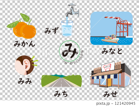日本語ひらがなシリーズ　“み”のつくひらがな 121420945
