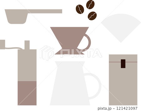 ドリップコーヒーのセットイラスト 121421097