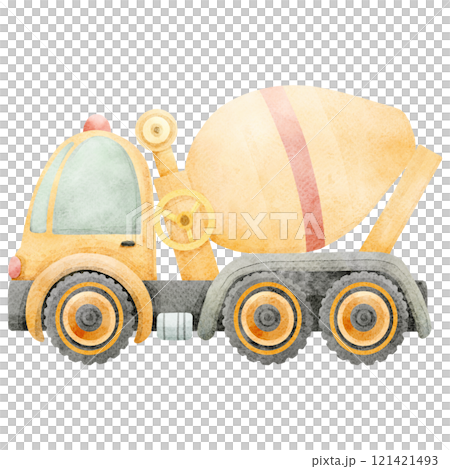 cement mixer truck watercolor cement mixer truck watercolor 121421493
