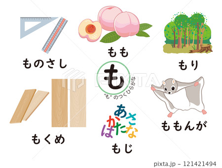 日本語ひらがなシリーズ　“も”のつくひらがな 121421494