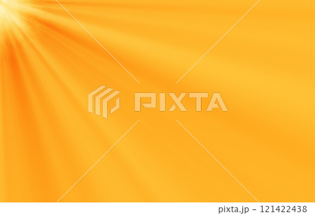 左上から降り注ぐ光　背景画像　オレンジ 121422438