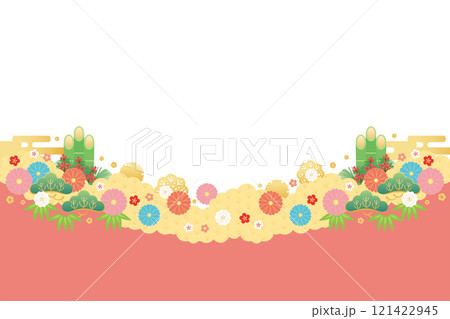 背景素材-初春フレーム17-1ベク 121422945