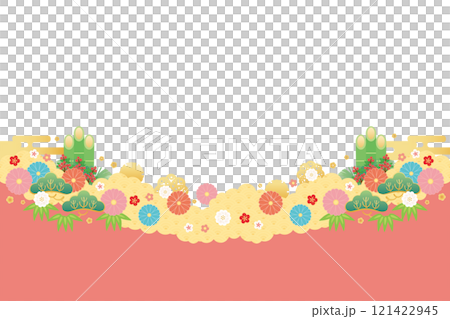 背景素材-初春フレーム17-1ベク 121422945