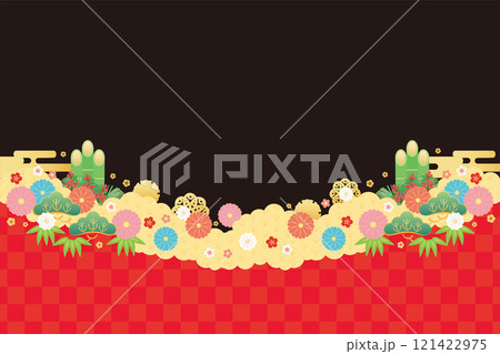 背景素材-初春フレーム17-6ベク 121422975