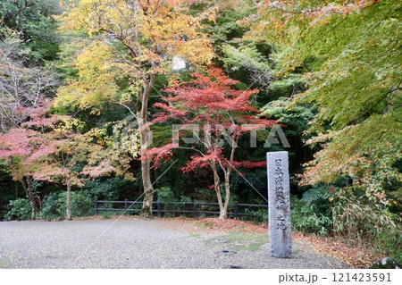 正暦寺の紅葉・清酒発祥の地碑（奈良県・菩提山町） 121423591