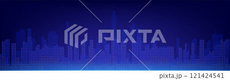 Abstract tech city skyline 121424541