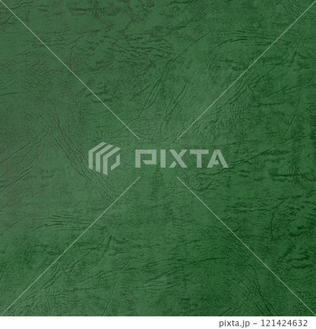 革・レザーの表面の質感、テキスチャー（壁紙・背景画像）／グリーン 121424632