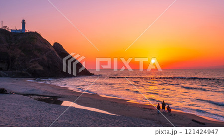 角田浜の夕暮れ 角田浜の夕暮れ 121424947