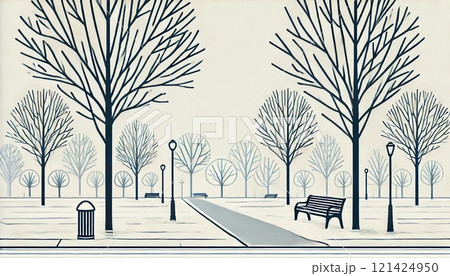 冬の公園 121424950