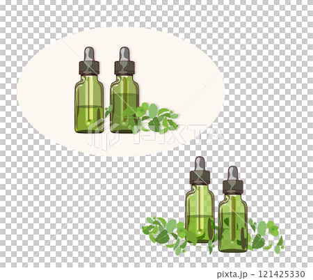 Peppermint and essential oil bottle, light-blocking bottle containing oil Peppermint and essential oil bottle, light-blocking bottle containing oil 121425330