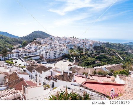 Whitewashed Village of Frigiliana in Malaga 121426179